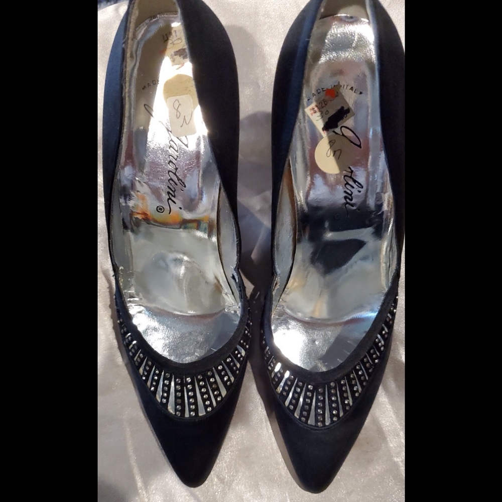 Garolini Italy Midnight Black & Sequence Evening Heel 8N